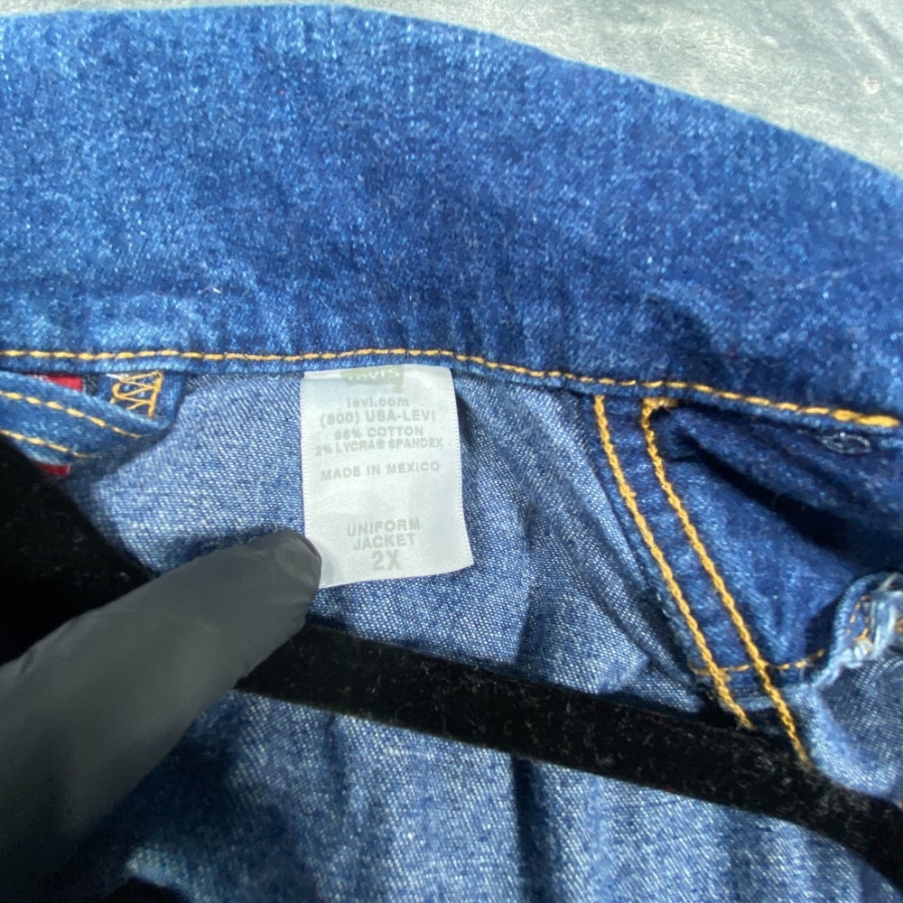 Vintage Levi's Denim Jacket 90's Trucker Womens 2X Ex-Boyfriend Light Plus Y2K - Picture 7 of 10